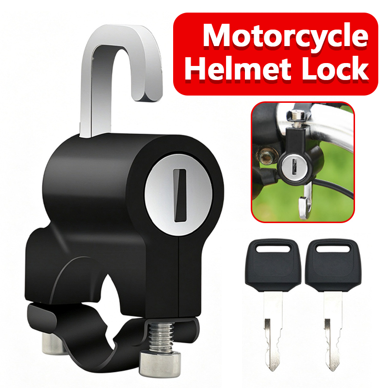 Commuter Bike Lock - ﻿ ตัวล็อคหมวกกันน็อคมอเตอร์ไซค์อเนกประสงค์ ป้องกันการโจรกรรม สำหรับจักรยานและมอเตอร์ไซค์ อุปกรณ์เสริมมอเตอร์ไซค์โลหะ