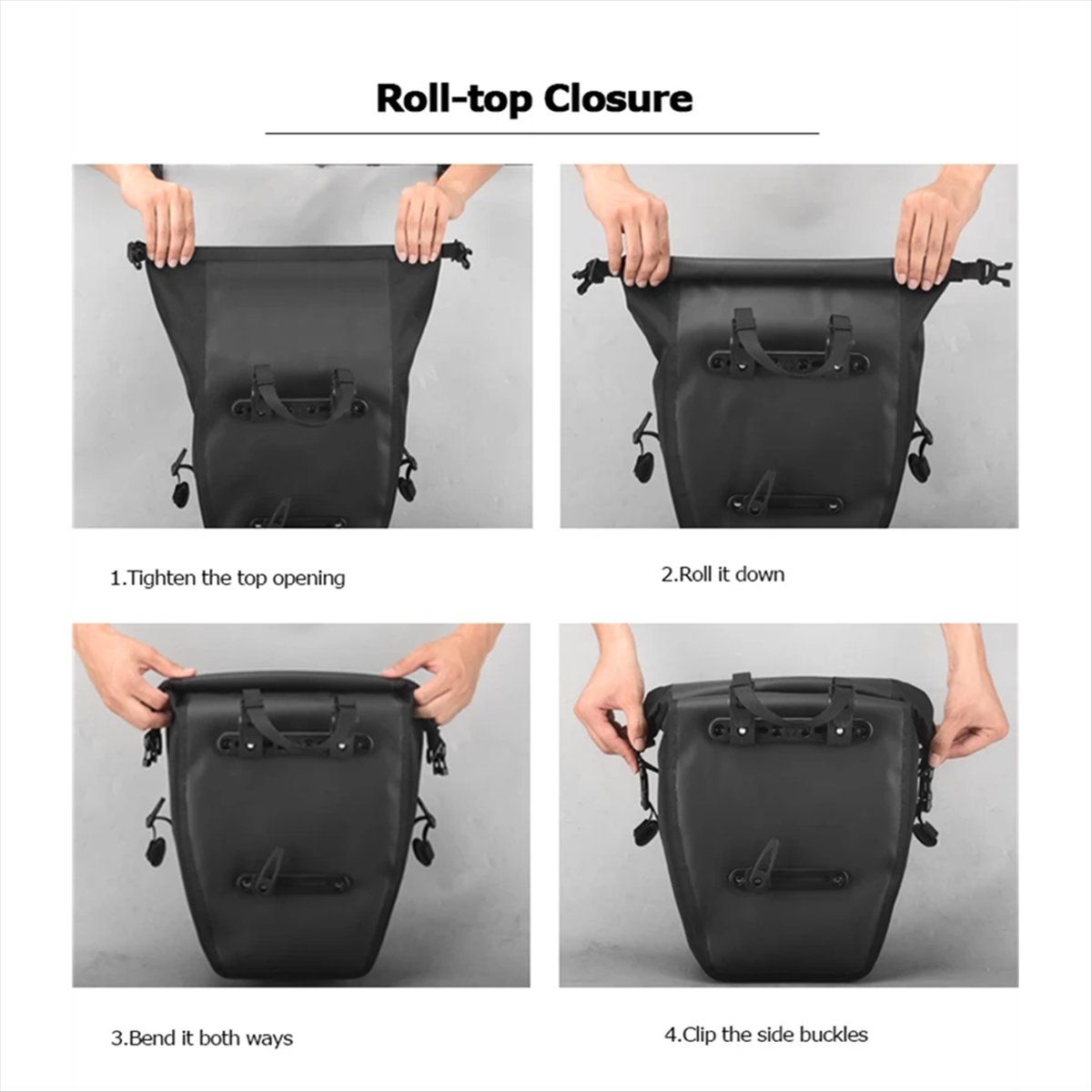 กระเป๋าจักรยานกันน้ำขนาด 10 ลิ - Panniers Waterproof Rear บทวิจารณ์และราคา